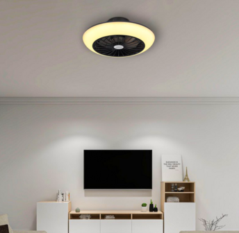 ZAAK. Lafee Black plafondventilator 30 cm - Inclusief LED