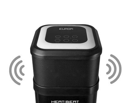 Eurom Heat and Beat Tower elektrische terrasverwarming - 2200 Watt