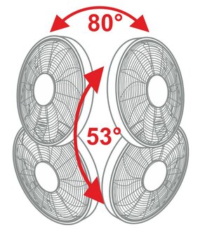 Casafan Airos Eco Design Wall TS wandventilator zilver 40 cm