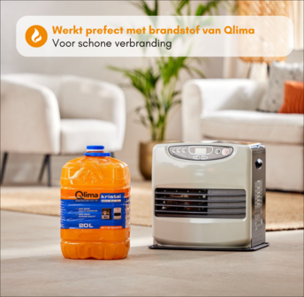 Qlima SRE 9046 TC 4650 Watt laser petroleumkachel - 9 liter - max 190 m3