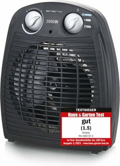Emerio FH-106737.2 ventilatorkachel - Zwart - 2000 Watt - 60 m3