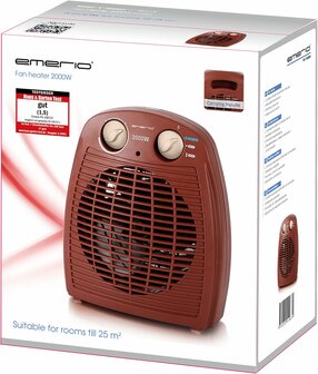 Emerio FH-106737.13 ventilatorkachel - Rood - 2000 Watt - 60 m3