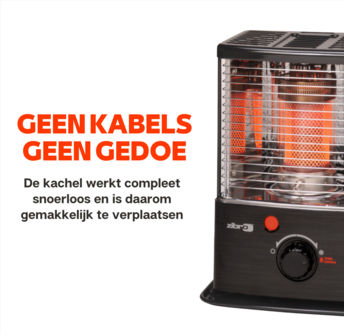 Zibro RS-3022 2200 Watt kous petroleumkachel - 4 liter - max 80 m3