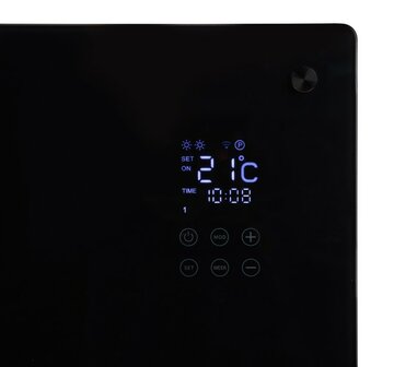 Eurom Alutherm Sani Verre 1200 Wifi Black convectorkachel - 1200 Watt - IP24