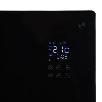 Eurom Alutherm Sani Verre 800 Wifi Black convectorkachel - 800 Watt - IP24