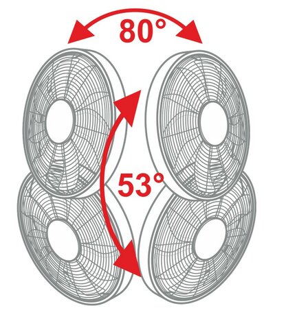 Casafan Airos Eco Design Wall TS wandventilator zilver 40 cm