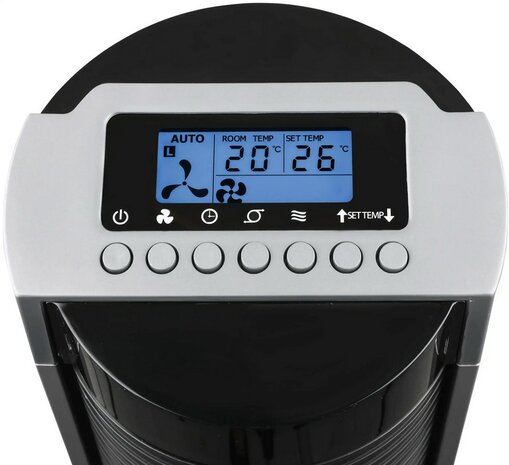 Casafan Airos Big Pin II kolomventilator zwart 105 cm