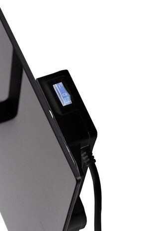 Eurom Sani 400 WiFi zwart infrarood badkamerkachel - handdoekenrek