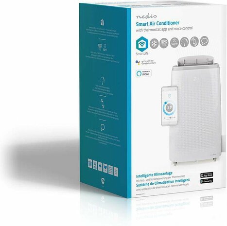 Nedis WIFIACMB1WT16 Wi-Fi 16.000 BTU mobiele airco