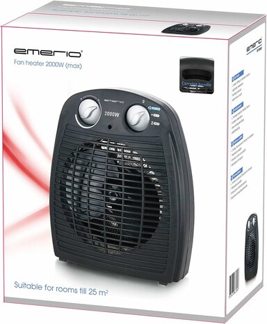 Emerio FH-106737.2 ventilatorkachel - Zwart - 2000 Watt - 60 m3