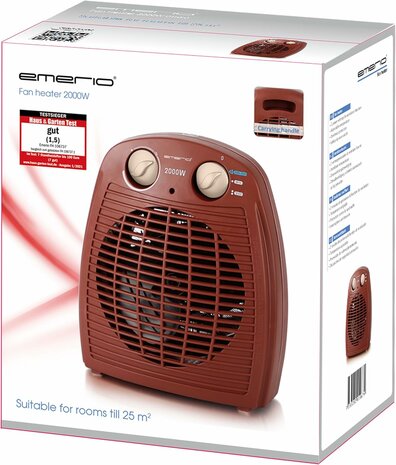 Emerio FH-106737.13 ventilatorkachel - Rood - 2000 Watt - 60 m3