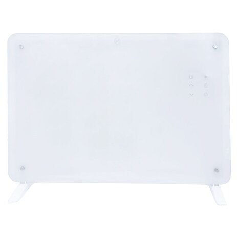 Emerio GR-133080.1 Glass convectorkachel wit - 2000 Watt - Timer - Afstandsbediening - IP24 - 60 m3