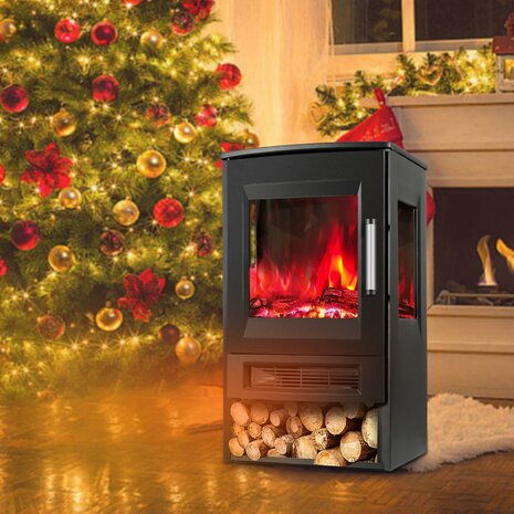 Cecaylie Stufa elektrische sfeerhaard Wifi - 900/1800 W - 75 m3