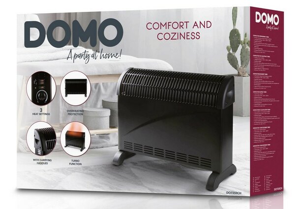 Domo DO7350CH Turbo 2000W convectorkachel - 3 standen