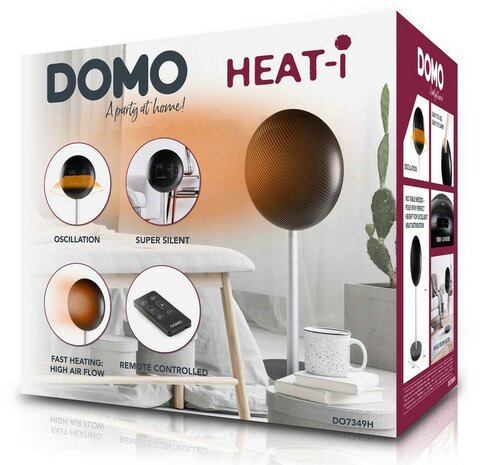 Domo DO7349H 2000 Watt keramische ventilatorkachel - 2 standen 1000/2000W