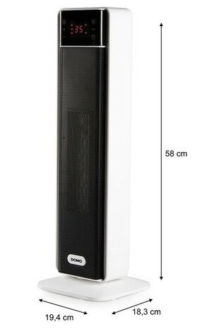 Domo DO7358H keramische ventilatorkachel - 2000 Watt - Zwenkfunctie - 60 m3