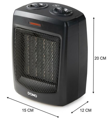 Domo DO7329H keramische ventilatorkachel - 1500 Watt - 40 m3