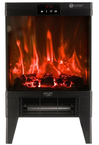 Adler AD 7755 elektrische sfeerhaard met afstandsbediening 1000/2000W - 75m3