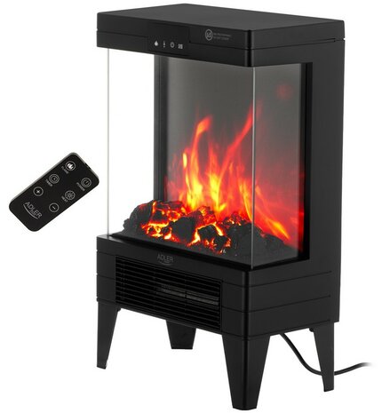 Adler AD 7755 elektrische sfeerhaard met afstandsbediening 1000/2000W - 75m3
