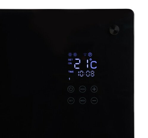 Eurom Alutherm Sani Verre 1200 Wifi Black convectorkachel - 1200 Watt - IP24