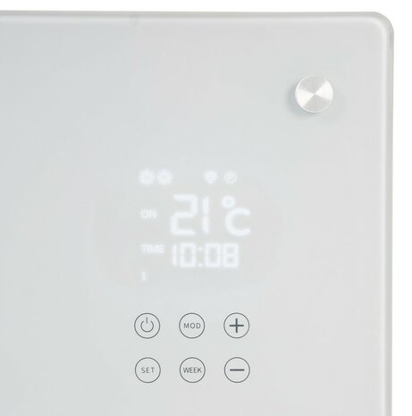 Eurom Alutherm Sani Verre 1200 Wifi White convectorkachel - 1200 Watt - IP24