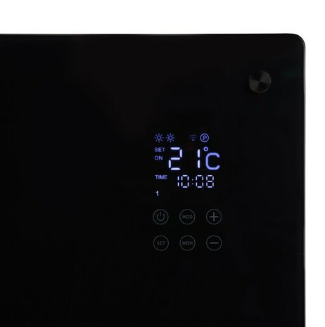 Eurom Alutherm Sani Verre 800 Wifi Black convectorkachel - 800 Watt - IP24