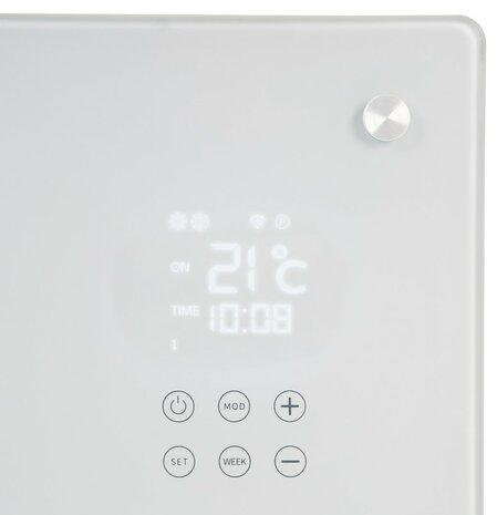 Eurom Alutherm Sani Verre 800 Wifi White convectorkachel - 800 Watt - IP24
