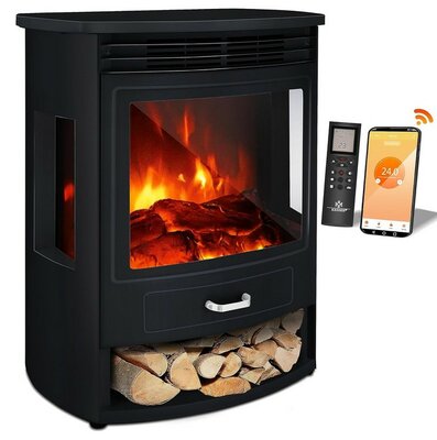 Kesser Prio L zwart elektrische sfeerhaard Wifi - 950/1900 W - 75 m3
